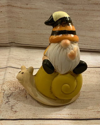Terra Cotta Gnome on Turtle/Snail
