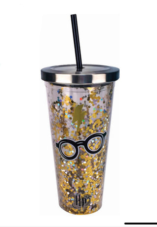 Harry Potter Glitter Cup w/ Straw