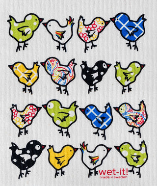 Wet It! Little Chix Swedish Dishcloth