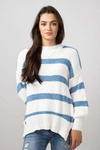 Simply Southern Stripe Sweater Sandy Ocean
