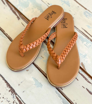 Corkys Pigtail Cognac Sandal