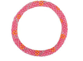 Simply Southern Bead Bangle Pink Orange Floral