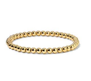My Fun Colors Fashion Fortunes 5mm Round Gold Bead Bracelet Medium
