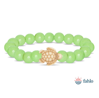 Fahlo Journey Sea Turtle Glow-in-the-Dark Bracelet Sage Glow