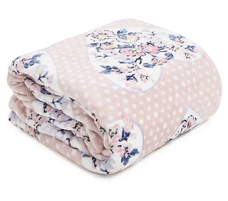 Vera Bradley Plush Throw Blanket Mon Amour Soft Blush