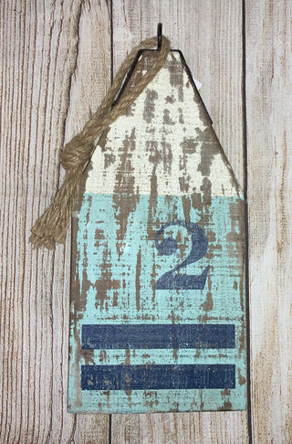 No. 2 Wooden Buoy Wall Decor