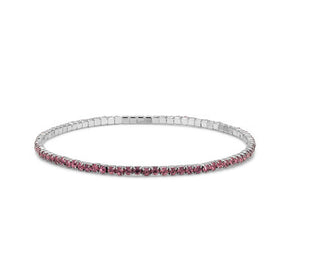 My Fun Colors Petite Crystal Tennis Bracelet Siam Mix/Silver