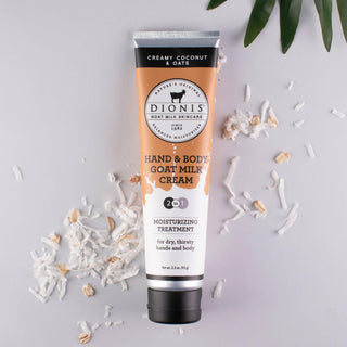 Dionis Goat Milk 3.3oz Hand & Body Cream Creamy Coconut & Oats