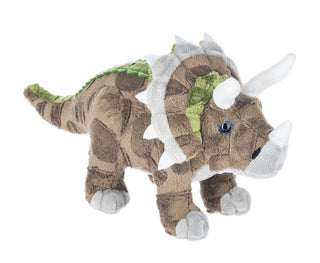 Dinosaur Plush Brown Triceratops