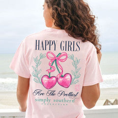 Simply Southern Happy Girls Light Pink T-Shirt