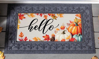 Hello Fall Pumpkin & Leaves Switch Mat
