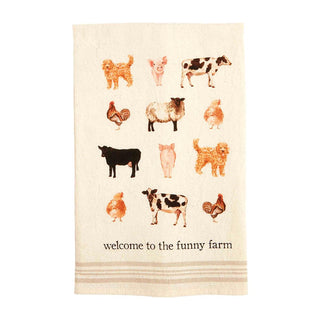 Mudpie Welcome Farm Animal Towel