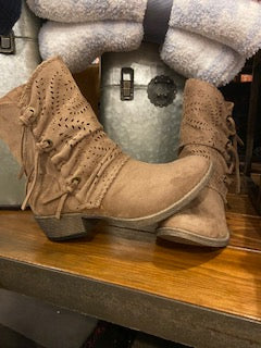 Very G Sydney Lace Booties Taupe