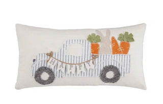 Bunny Truck Appliqué Pillow