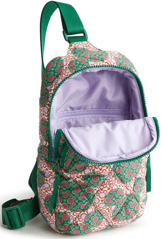 Vera Bradley Disney Nylon Lorman Sling Backpack Mickey Mouse Kaleidoscope Lavender