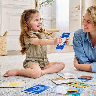 Melissa & Doug Ms. Rachel First Words sensory cards with textures and flaps