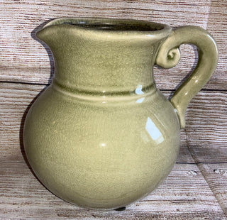 Stoneware Green Pitcher