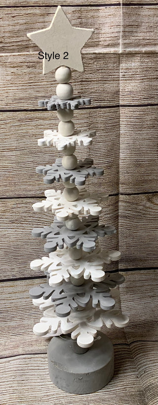Wooden Snowflake Tree