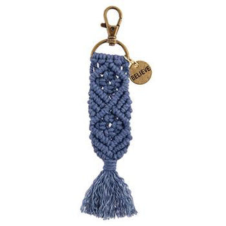 Believe Macrame Keychain