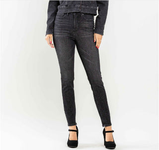 Judy Blue High Waist Tummy Control Black Wash Skinny 88753