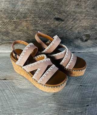 Very G Bethany Wedge Taupe
