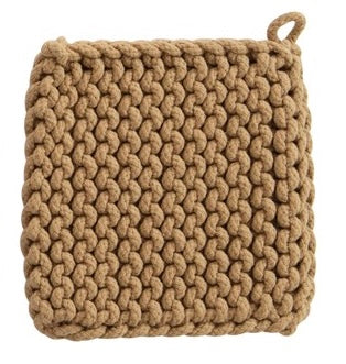 8” Square Crochet Cotton Potholder