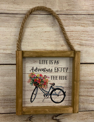 Bicycle Wood Wall Hanging