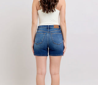 Judy Blue 2 Button Mid Length Dad Shorts 15298