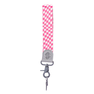 Simply Southern Key Fob Pink Check