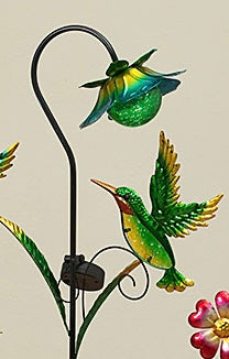 Solar Lighted Hummingbird Garden Stake