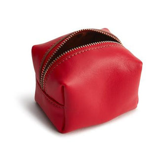 Vera Bradley Leather Mini Cosmetic Goji Berry Red