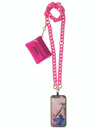 Simply Southern Crossbody Chain Link Phone Wallet Pink