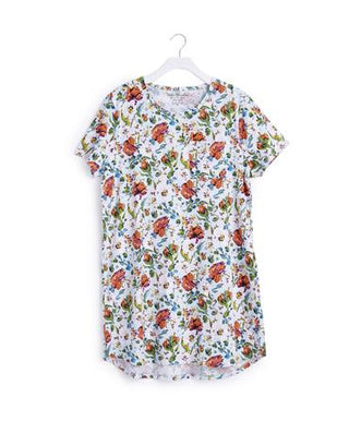 Vera Bradley Short Sleeve Night Dress Sea Air Floral