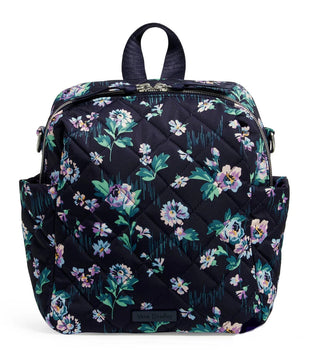 Vera Bradley Navy Garden Convertible Small Backpack