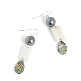 Whispers Pearl w/Abalone Dangle Earrings WN004215