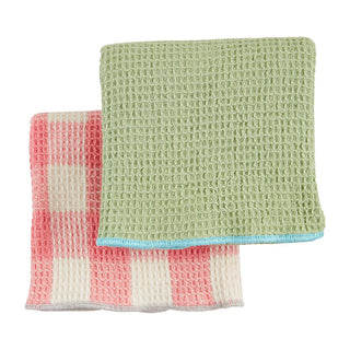 Mudpie Waffle Towel Set Green