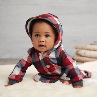 Buffalo Check Hooded Onesie