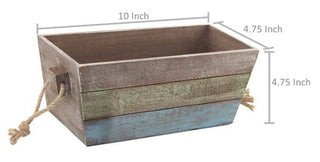 Wooden Crate w/Rope Handles Small