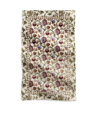 Vera Bradley Plush Throw Blanket Midnight Garden Paisley Antique White