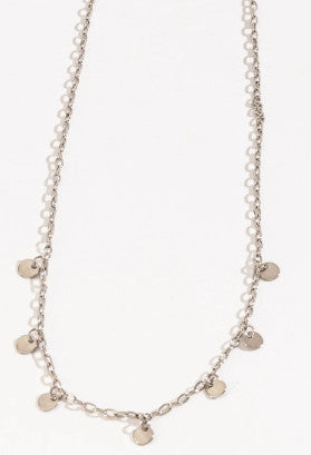 Layer Me 16 in 3mm Disk Chain Necklace Silver