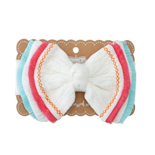 Mudpie White Fringe Bow Headband