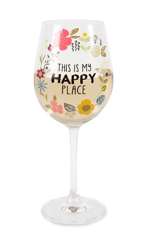 Love You More Wine Glass