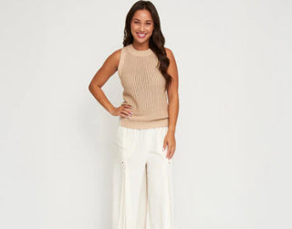 Elsie & Zoey Mira Knit Sweater Tank Top Mojave Desert