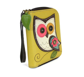 Chala 839 Zip Around Wallet Owl ll Mustard