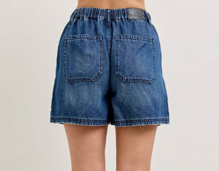Judy Blue HW Baggy Short Featherweight Dark 150353