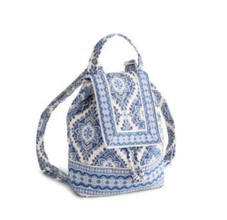 Vera Bradley Original Drawstring Backpack Cambridge Blues