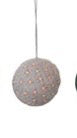 Round Wool Felt Ball Ornament w/Embroidery