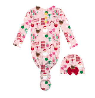 Jane Marie Merry & Bright Infant Gown & Beanie Set