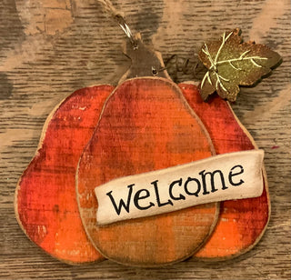 Wood Harvest Ornament, 5.2”H