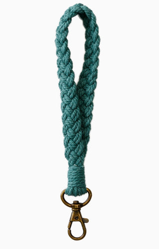 Macrame Flat Braided Wristlet Keychain